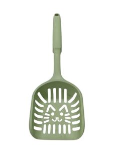 Click to see full view Cat Litter Scoop with Long Handle Cute Cat Face Design Sifting Shovel for Litter Box Cleaning